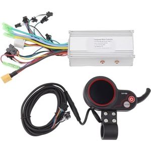 Borstelloze Controllerkit voor Elektrische Scooters, Waterdichte ABS-aluminiumlegering Sinusgolf Borstelloze Controller 3-modus 1000W met Duimgaspaneel voor Fietsen