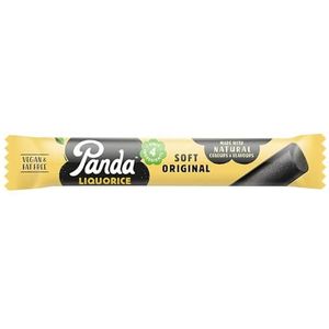Drop Panda Natural 100% - Pak van 36 stuks - Zachte drop zonder conserveermiddelen, smaak- en kleurstoffen - Zeer laag vetgehalte, minder dan 0,5%