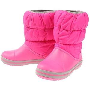 Crocs Unisex Kids Winter Puff Boot Sneeuw, Elektrisch Roze Licht Grijs, 27/28 EU