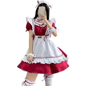 LJCM Dienstmeisjes-outfit, elegante hoofdbedekking, modieus dienstmeisjeskostuum met ruches voor culturele feesten (L)