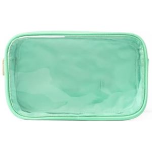PVC transparante tas duidelijk reizen opslag organisator make-up cosmetische tas zakjes transparante waterdichte toilettas doorzichtige draagtas (kleur: mintgroen, maat: L)