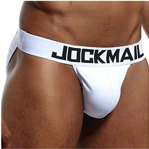 Sexy Heren Slips Bikini Katoen Basic Heren Sexy Ondergoed Sexy Heren Bikini Slips Onderbroek, Wit, L