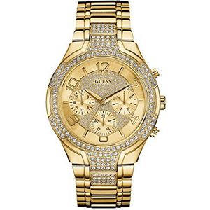 GUESS Goud-Tone Glitzy Sport Jurk Horloge, Gouden Toon, NS, Armband