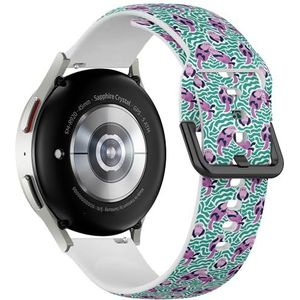 Sport-zachte band compatibel met Samsung Galaxy Watch 6 / Classic, Galaxy Watch 5 / PRO, Galaxy Watch 4 Classic (Lovely Sea Otters) siliconen armband accessoire