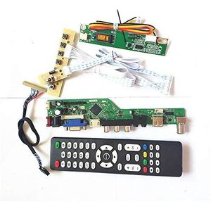 Voor LTN154AT01-A01/A03 T.V53 controller board 1CCFL 30Pin LVDS lcd scherm VGA HDMI AV USB RF Remote+Inverter+toetsenbord Kit (LTN154AT01-A01)