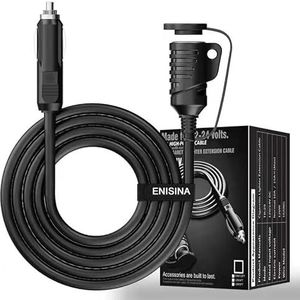 Auto Sigarettenaansteker Verlengsnoer DC 12 V/24 V 16AWG voor sigarettenaansteker aansluiting（1.5M）