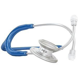 MDF® MD One® Roestvrij Staal Premium Tweekoppige Stethoscoop - Gratis Onderdelen voor Leven Programma & Levenslange Garantie - Koningsblauw (MDF777-10)
