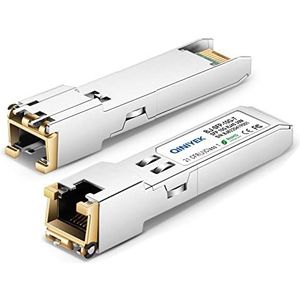 [1 stuks] 1.25/2.5/5/10G-T SFP+ naar RJ45 transceiver, koperen Ethernet-module compatibel voor Cisco SFP-10G-T-S, MikroTik S+RJ10, Ubiquiti UF-RJ45-10G, Netgear AXM765, Netgear, TP-Link, Fortinet, 30