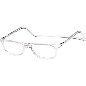 NEW VISION Leesbril voor heren, magnetische leesbril, magnetische nekbril, CE-gecertificeerd, UV400 leesbril voor heren en dames, NV2904(Transparant, 1.5, diopters)