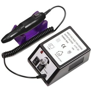 Nagelboormachine Elektrische manicurefreesset for gellak Professionele manicuretool Salonuitrusting(Black,EU)