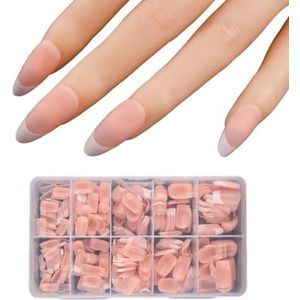 Nep nagels acryl nagels tips vierkante/amandel/stilettos/doodskist valse nagels 600 stks volledige kunstmatige nagels met geval