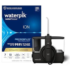 Waterpik ION Professional WF12 draadloze waterflosser tandenreiniger oplaadbaar en draagbaar, zwart, 1 stuk