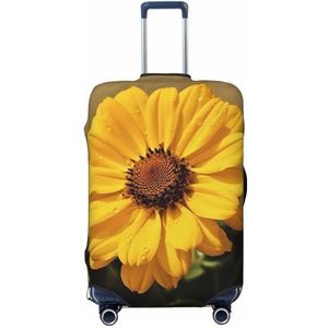 GFLFMXZW Reisbagage Cover Gele Bloem Koffer Covers voor Bagage Mode Koffer Protector Past 18-32 inch Bagage, Zwart, X-Large