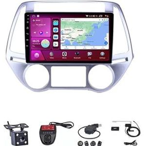 Android Autoradio Video Multimedia Speler, 9 Inch Touch Screen Radio Plug And Play Autotoebehoren Met Bluetooth En Navigatie En Achteruitrijcamera Voor Hyundai I20 2012 2013 2014(M200S 4G+WIFI 2G+32G)