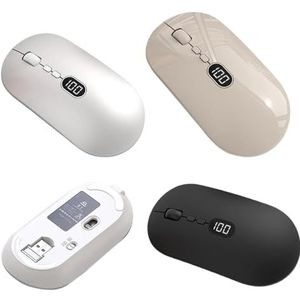 Souris Sans Fil, 2,4 GHz, BT 2400 DPI USB-poort Gaming Muis Mice Charging Pour Macbook Computer Laptop (Sliver)