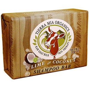 Tierra Mia Organics, Rauwe geitenmelk huidtherapie, limoen in kokosnoot Shampoo Bar, 4.2 oz