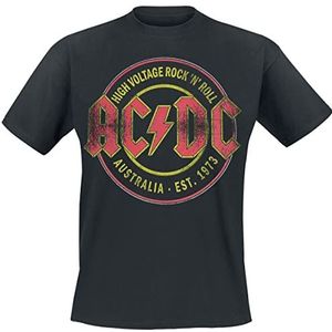 AC/DC High Voltage - Rock 'N' Roll - Australia Est. 1973 T-shirt zwart L 100% katoen Band merch, Bands