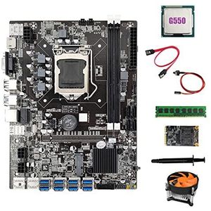 AMIUHOUN B75 - Moederbord - Zwart - 8XUSB3.0 + G550 CPU + DDR3 4 GB RAM + 128G SSD