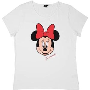 Disney Minnie Mouse T-shirt voor dames, bovendeel vrouwen, shirt, top, wit, wit, L