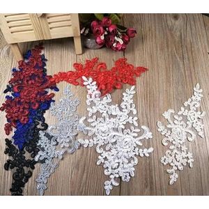 4 Stuks Prachtige Kant Applique Versiering Bloem Bruiloft Stof Voor Kostuum Jurk Decor Naaien Applique Ambachten -champagne