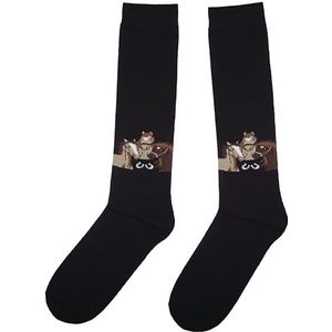 Weri Spezials Ruiter kniekousen van katoen voor dames meisjes kinderen rijkousen met paardenmotief paardrijsokken, 3 pony zwart, 39-42 EU