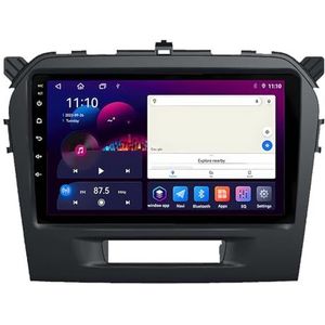 Android 14 GPS Navigation Stereo voor Suzuki Grand Vitara 2014-2018 9 Inch 2 Din Car Stereo Radio met CarPlay AHD Omgekeerd beeld Bedieningselementen op het stuur Bluetooth(S1 1G+32G)