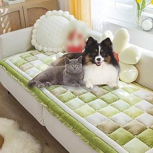 BNvxr Bankhoes Kleur Plaid Vierkant Huisdier Mat Bedbankhoes, Leuke Pluche Beschermende Vloermat Dekens for Hond Kat, Geliefd bij Huisdier Kinderen Bankhoes (Color : A, Size : 50X50CM)