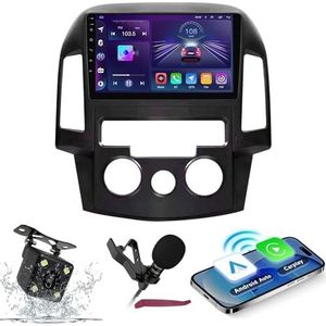 Android 14 Autoradio Navi voor H-yundai I30 2007-2012 9 ""Screenradio met draadloze carplay Android Auto GPS Navigatieondersteuning Bluetooth 5.0 HIFI FM 5G-WiFi SWC MIC-camera,M150s