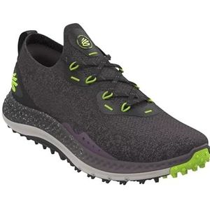 Under Armour Men's UA Charged Curry Spikeless Golf Shoes - 3025072-002 - Black/Ash Taupe/Lime Surge - 10.5