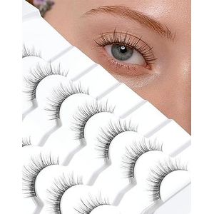 Dramatische lange dikke faux nerts wimpers pack pluizige 3D volume oog nep wimpers 7 paar volledige gekruiste grote wimpers pack DJ-31