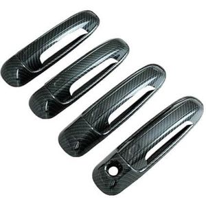 Handgrepen buitendeur Autodeurgreepbekleding links Voor Jeep Voor Grand WJ 1999-2004(‎Carbon Fiber 4pcs)