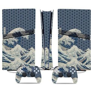 Anti Kras Voor PS5 Pro Skin Disc Edition & Voor PS5 Pro Skin Digital Edition Console Controller Vinyl Cover Skins Wraps Krasbestendig Compatibel 54527 Geen Schuimvorming(Disc Version)