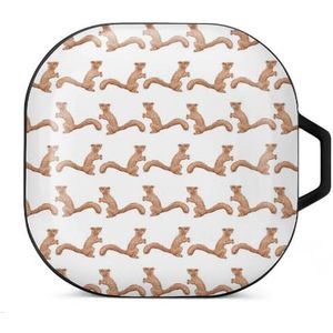 Boseekhoorns Oordopjes Hoesje Compatibel met Samsung Hard Shell Beschermhoes Zwart-Stijl