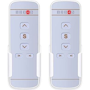 2 voor 1810645 Telis 4 Pure - afstandsbediening 433,42 MHZ via 5-kanaals radio, voor het bedienen van 5 motoren of 5 groepen-radiomotoren