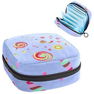 Maandverband Opbergtas, Draagbare Maandverband Opbergzak,5 (49), Meerkleurig, 4.7x6.6x6.6 in/12x17x17 cm