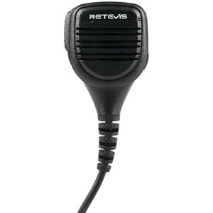 Retevis RS112 Walkie Talkie Luidspreker, 2-Polig, Waterdicht, IP54 Speaker-Microfoon Compatibel met RT24 RT22 RT27 RT84 RT5 RT28 Baofeng UV-5R BF-888S Kenwood TK-3401D Walkies (1 Stuk)