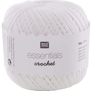 Rico Design Essentials Crochet, 100% katoen, wit