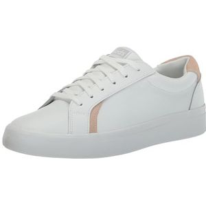 Keds Dames Pursuit Lace Up Sneaker, Wit/Blush Leer, 4.5 UK, Wit Blush Leer, 4.5 UK Wide