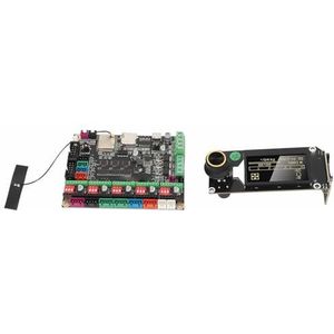 3D-printerbesturingskaart Eenvoudig Te Installeren 3D-printer Moederbord Dual 32-bit Hoge Snelheid MCU 5 Stks TMC2209 Stappenmotor Driver RGB-achtergrondverlichting Vervanging