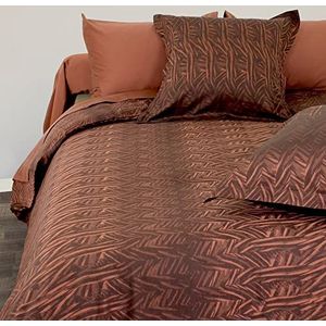 Linnea beddengoed Opera Dekbed Overtrek, 260 x 240 cm, Katoen-satijn, Donkerbruin