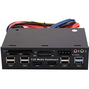 Haslbeck 5,25 inch USB 3.0 frontpaneel PC USB 3.0/2.0 Hub E-Sata Audio Multi Card Reader voor computerbehuizing optische drives Bay