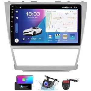 Android 13 QLED Autoradio voor Toyota Camry 6 XV 40 50 2006-2011 - Ingebouwde DSP/Carplay/Android Auto - Camera + DVR - 9 inch 2 Din - Stuurbediening - FM AM RDS DAB Radio - BT 5.0(NF-3)