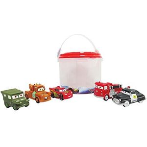 Disney Store Badspeelgoed, officiële set, Disney Pixar Cars, 5-delig, met Lightning McQueen, Hook, Red, Sheriff en Sarge, geschikt vanaf 6 maanden