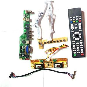Voor LM215WF1-TLF1/TLG1 lcd scherm panel Remote+Inverter+toetsenbord VGA HDMI AV USB RF T.V53 controller board 4CCFL 30Pin LVDS Kit (LM215WF1-TLF1)