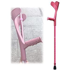 Opvouwbare Onderarmkrukken - Roze - Volwassen Elleboogkrukken - Instelbare Hoogte