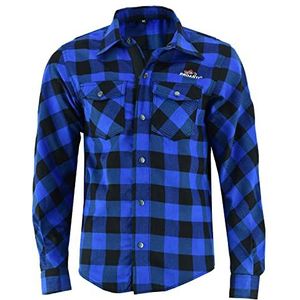 PROANTI Aramid motorhemd met beschermers, Blauw, 3XL
