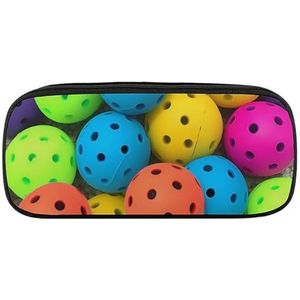 VFMKT Lederen Potlood Tas Waterdichte Leuke Pen Case Reizen Cosmetische Make-up Tas Organizer Pen Houder voor Mannen Vrouwen, Bal, Stijl, Eén maat