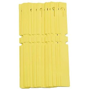 50PCS Hanging Plant Label,Garden Label, Plant Tags, Plastic Tree Nursery Waterproof Tags Reusable Yellow for Garden Outdoor Greenhouse