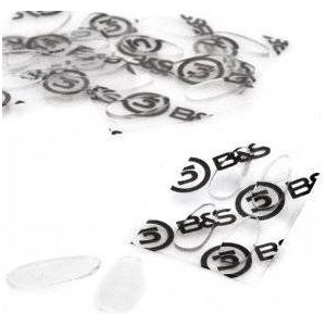 2 paar (4 stuks) neuspads om op te plakken, van siliconen, 4 maten, hoogte 1,0 mm (17 mm)