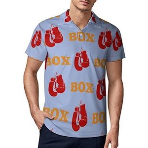 Rode bokshandschoenen heren golf poloshirt zomer korte mouw T-shirt casual sneldrogende T-shirts L